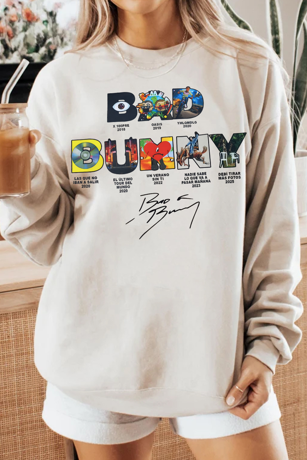 Bad Bunny Concert DTML Album Sweatshirt For WoMen