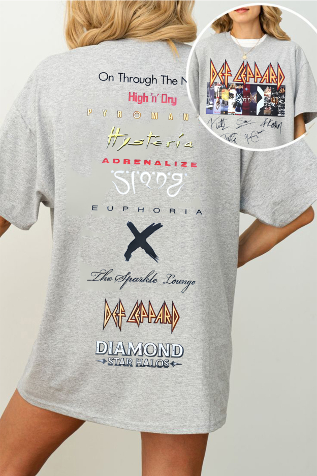 Defleppard 2-sided women printed tee