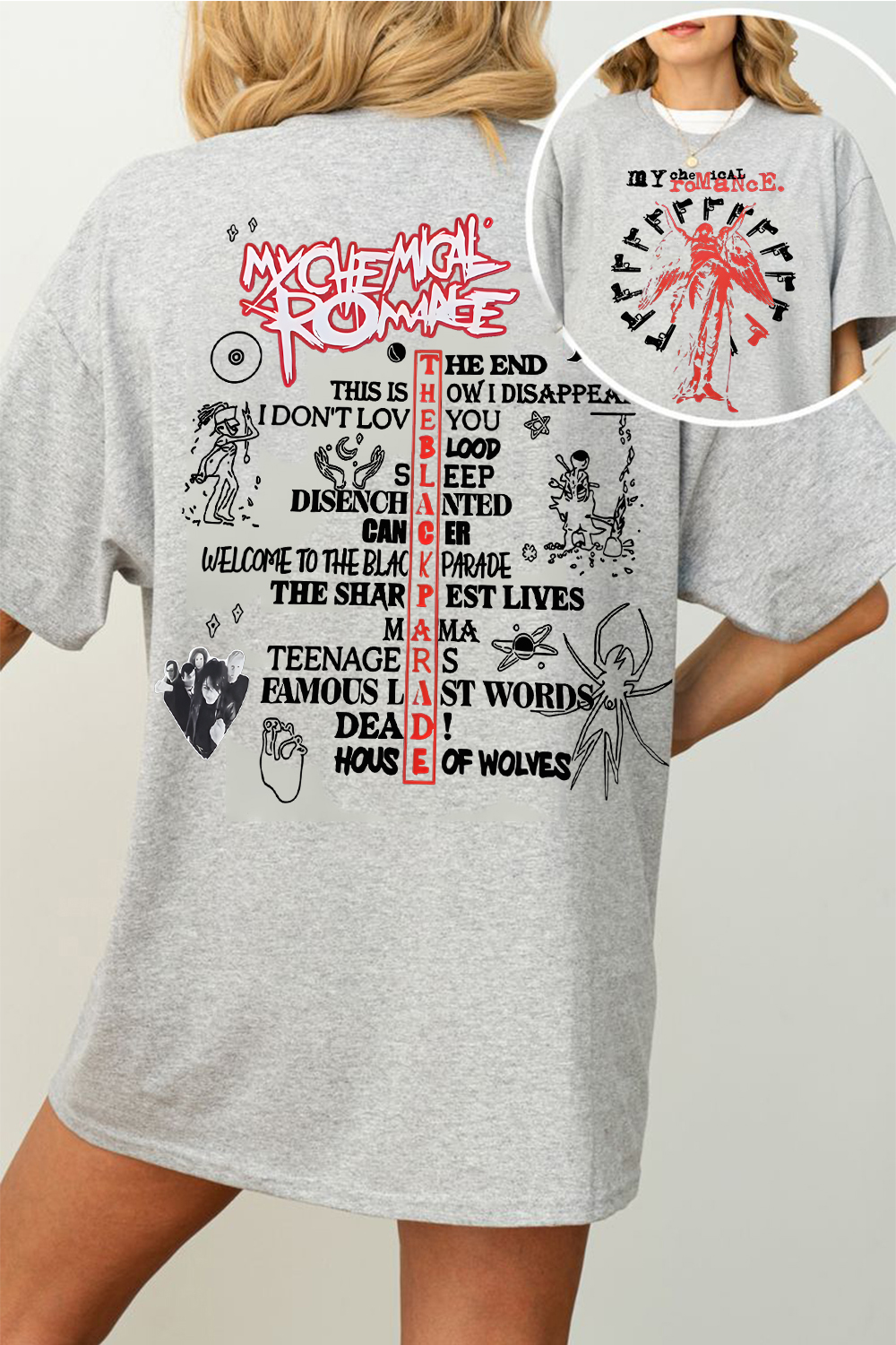 MCR 2-sided WOMEN printed tee