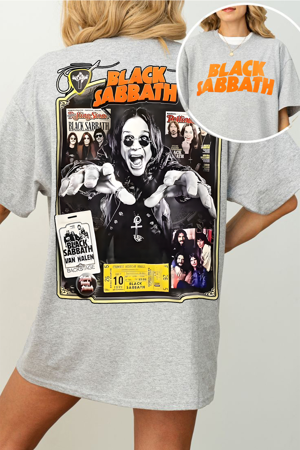 Blacksabbath Ozzyosbourne women tee
