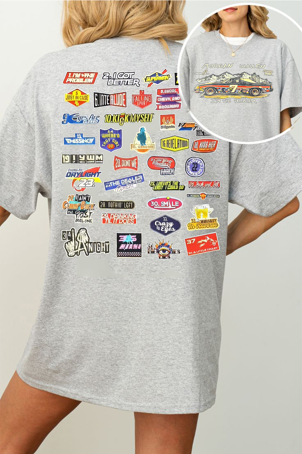 Morgan Wallen concert 2-sided women t-shirt