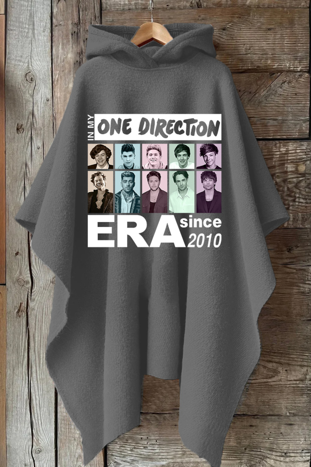 In My One Direction Era Hooded Warm Shawl Cape