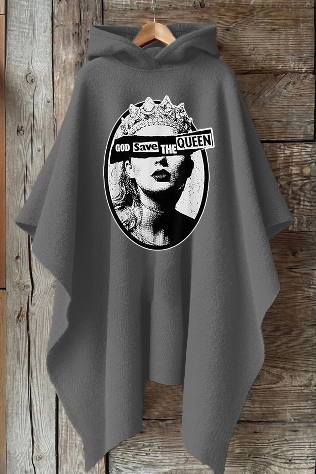 God Save The Queen Hooded Poncho