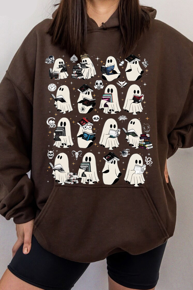 Ghost Reading Dark Romance Novels hoodies