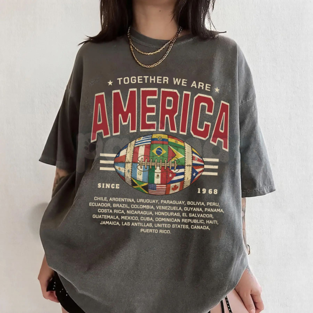 Together We Are America T-Shirt – American Football Game Day Women Tee