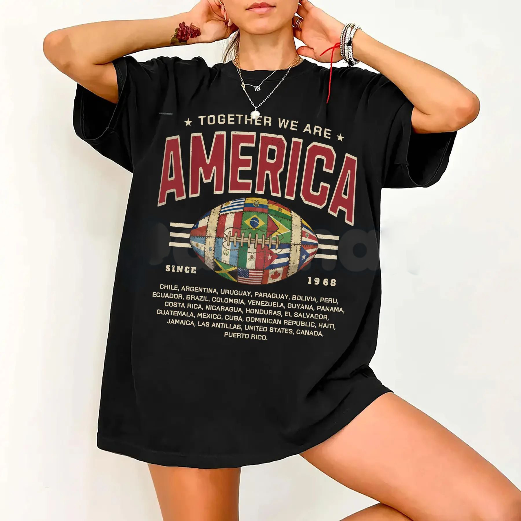 Together We Are America T-Shirt – American Football Game Day Women Tee