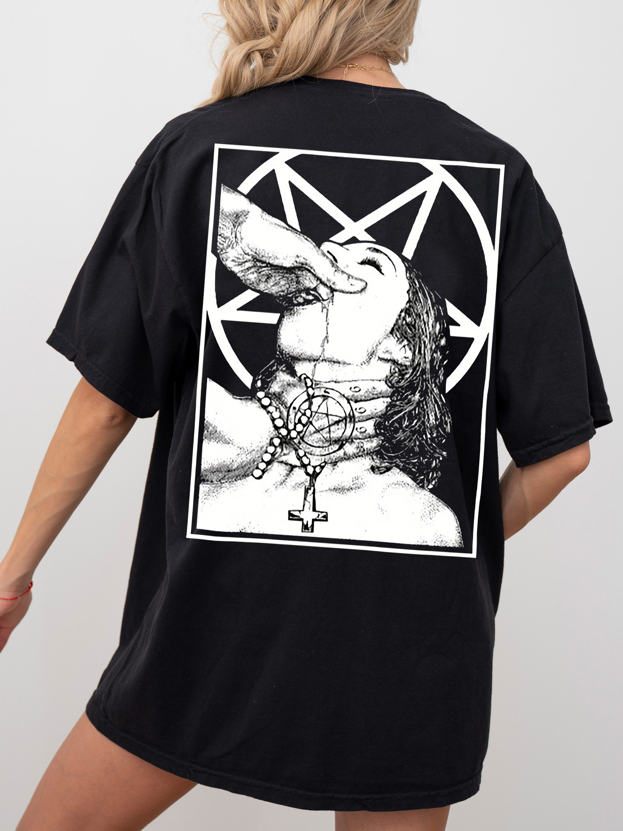 Satanic Nun Svart Barn Pojkar Flickor T-shirt For WoMen