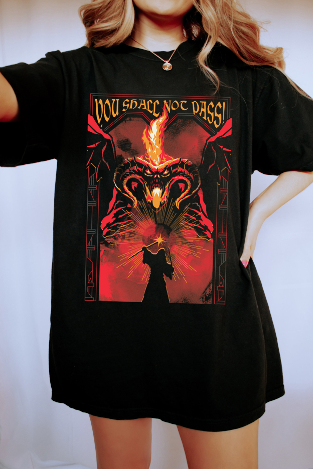 Fire and shadow clash LOTR Tee For Women