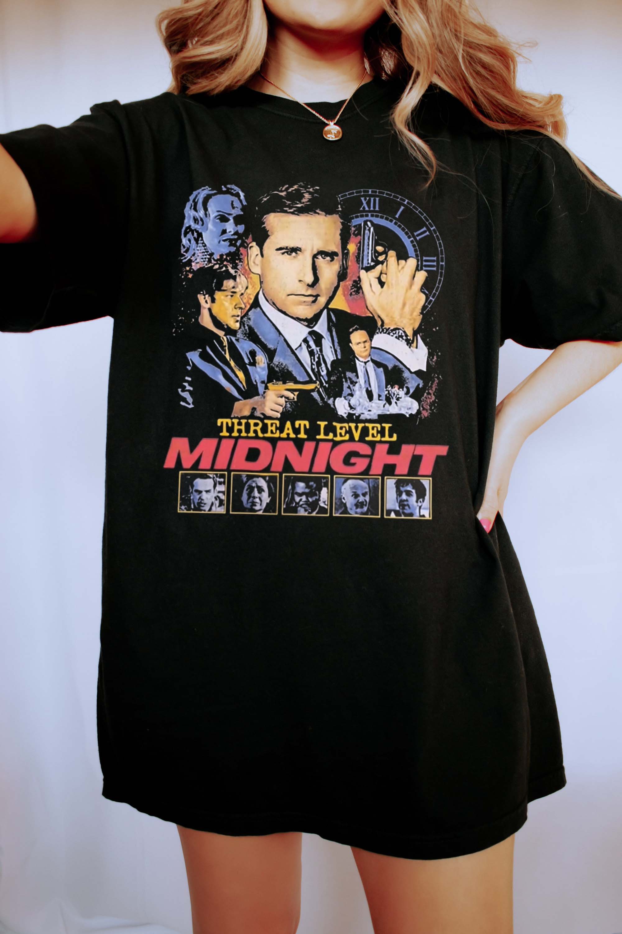 The Office Threat Level Midnight Retro Vintage Shirt For Women