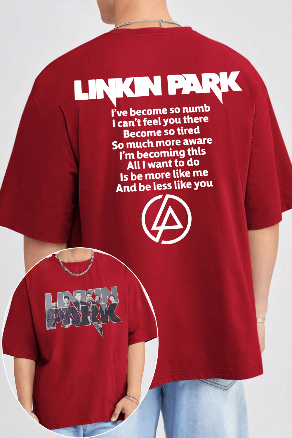 lP fan 2-side printed T-shirt