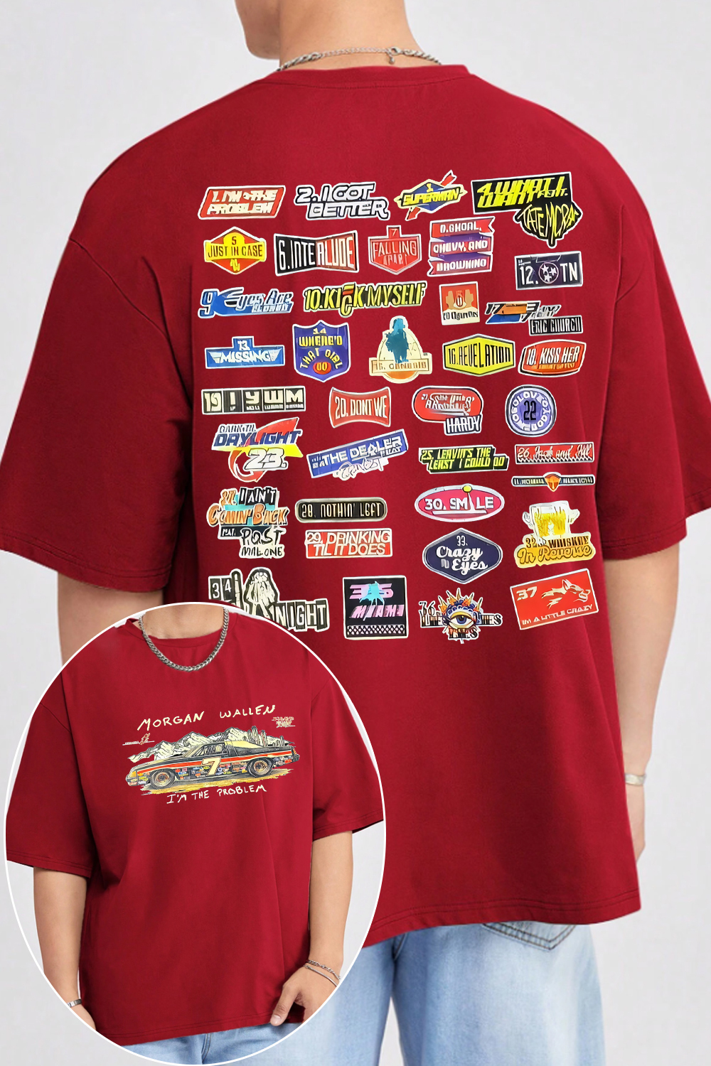 Morgan Wallen concert 2-sided t-shirt