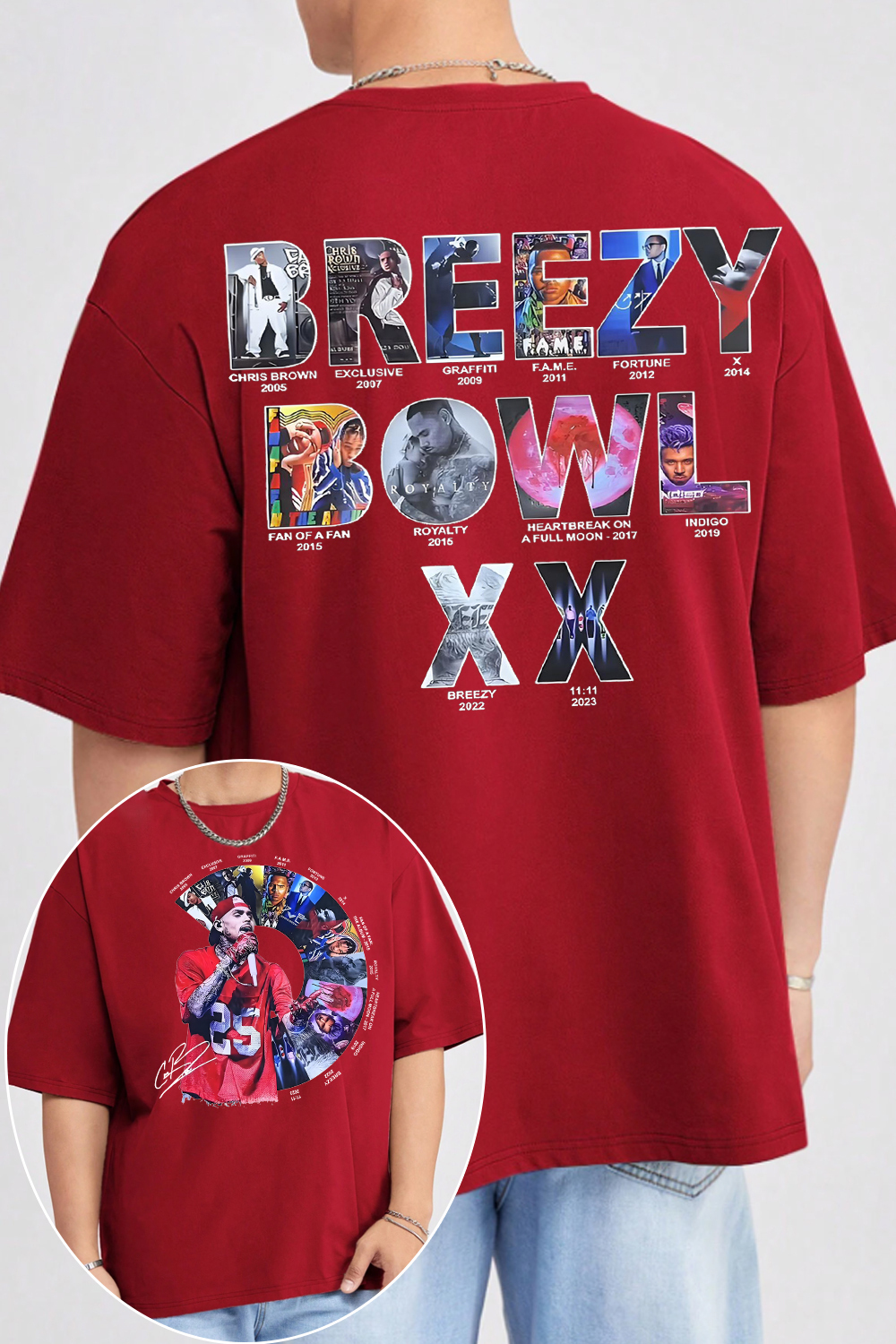 cb 2-side printed Tee For Men