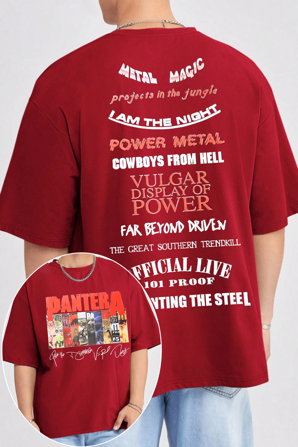 Pantera 2-side printed short-sleeved T-shirt