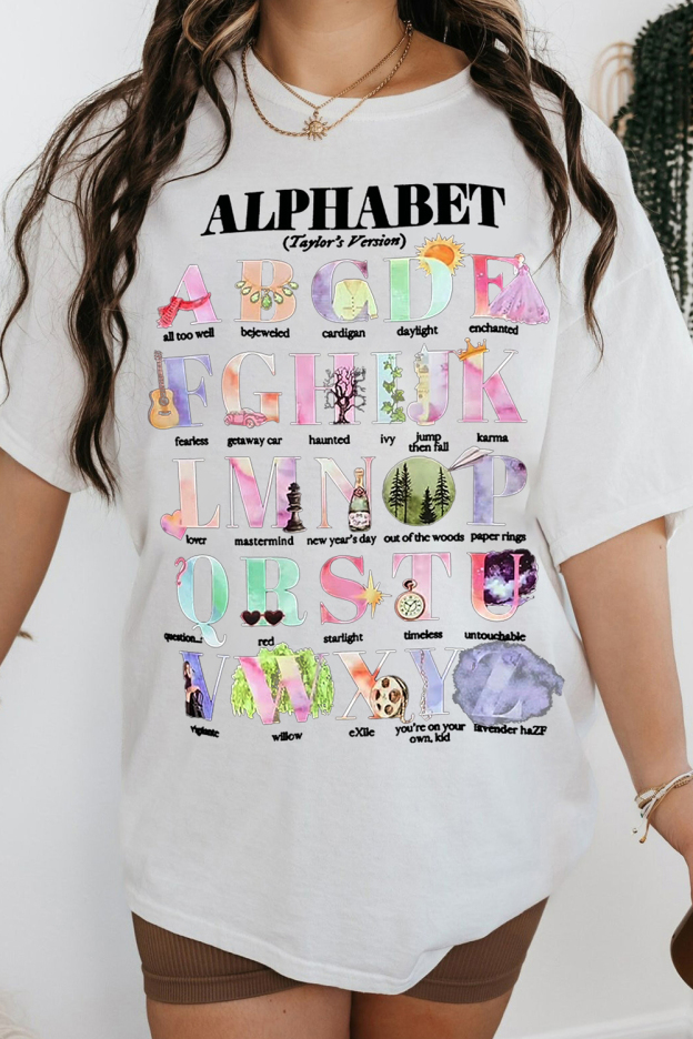 T S Swiftie Alphabet T-Shirt