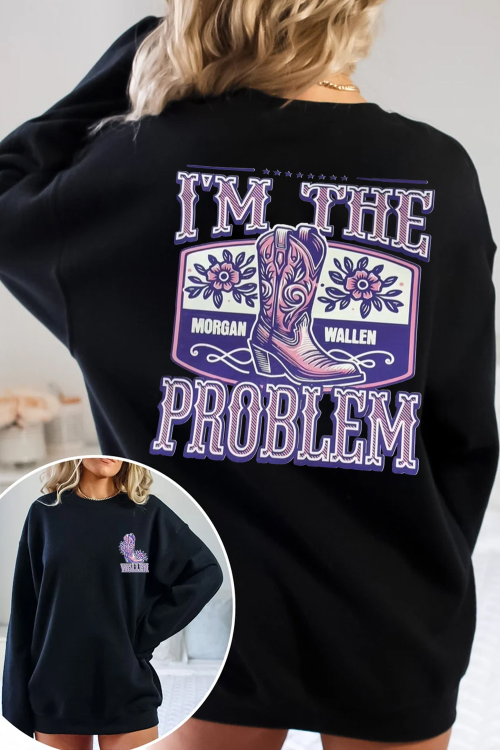 morganwallen music fans women's sweatshirt