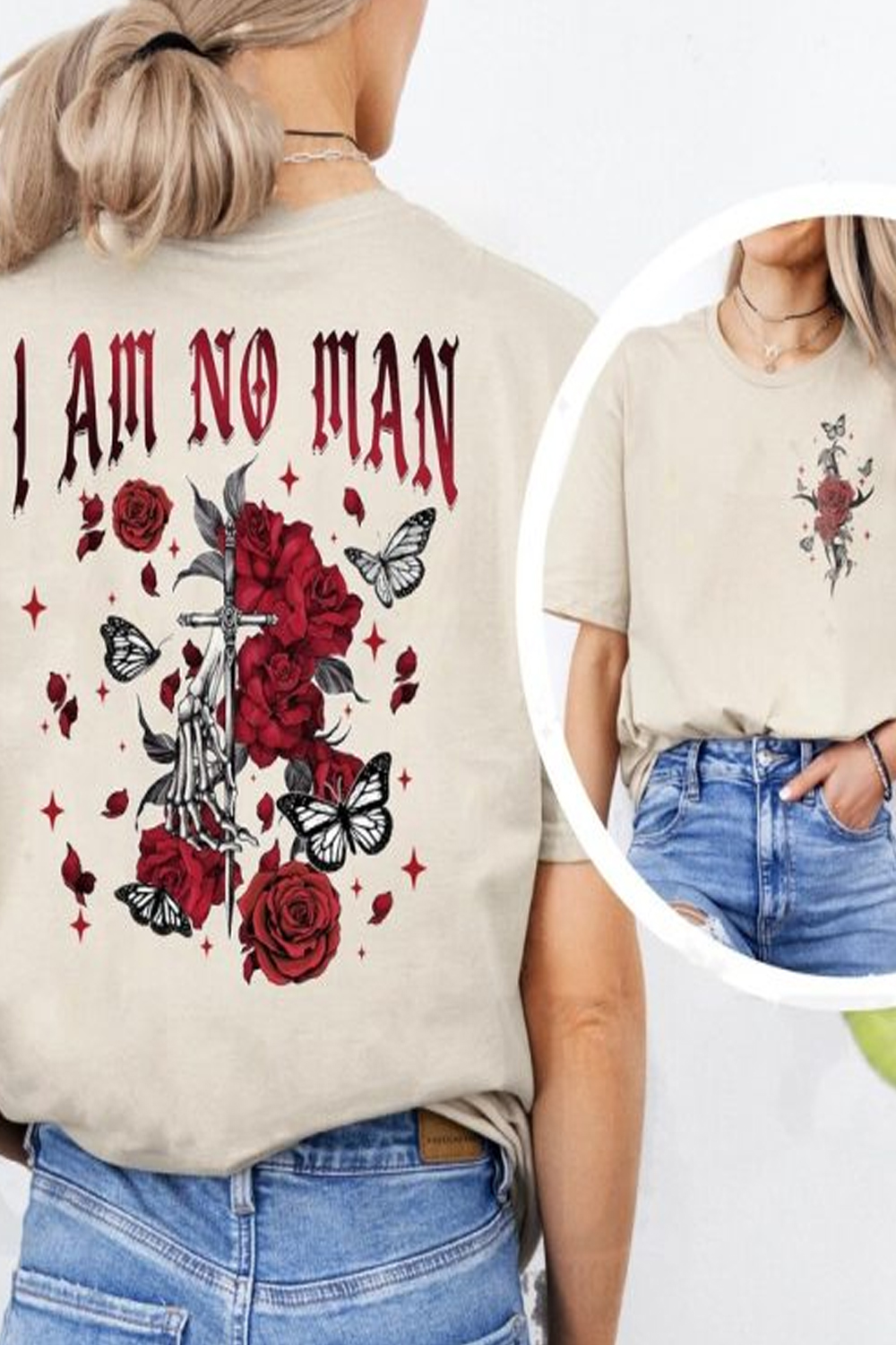 Retro LOTR I Am No Man 2 Sides Shirt