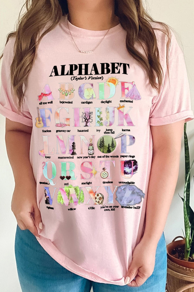 T S Swiftie Alphabet T-Shirt