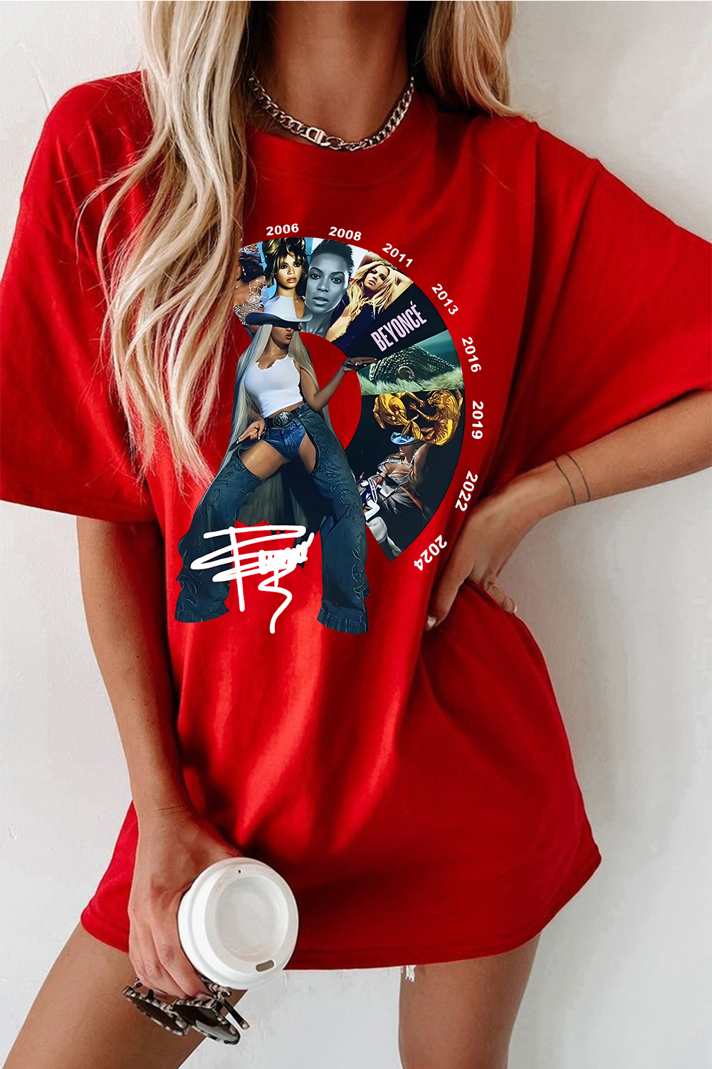 Beyoncé Carter Cowboy Tour Album Tee For Women