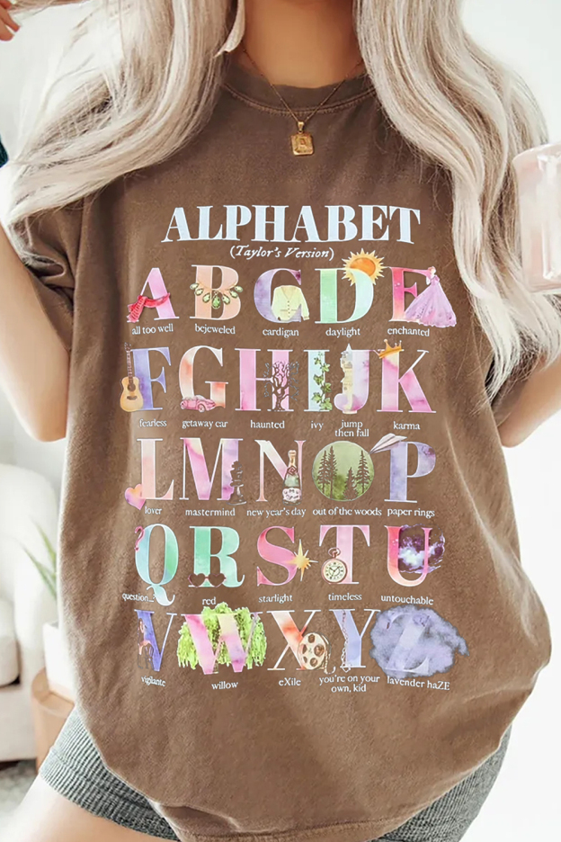 T S Swiftie Alphabet T-Shirt