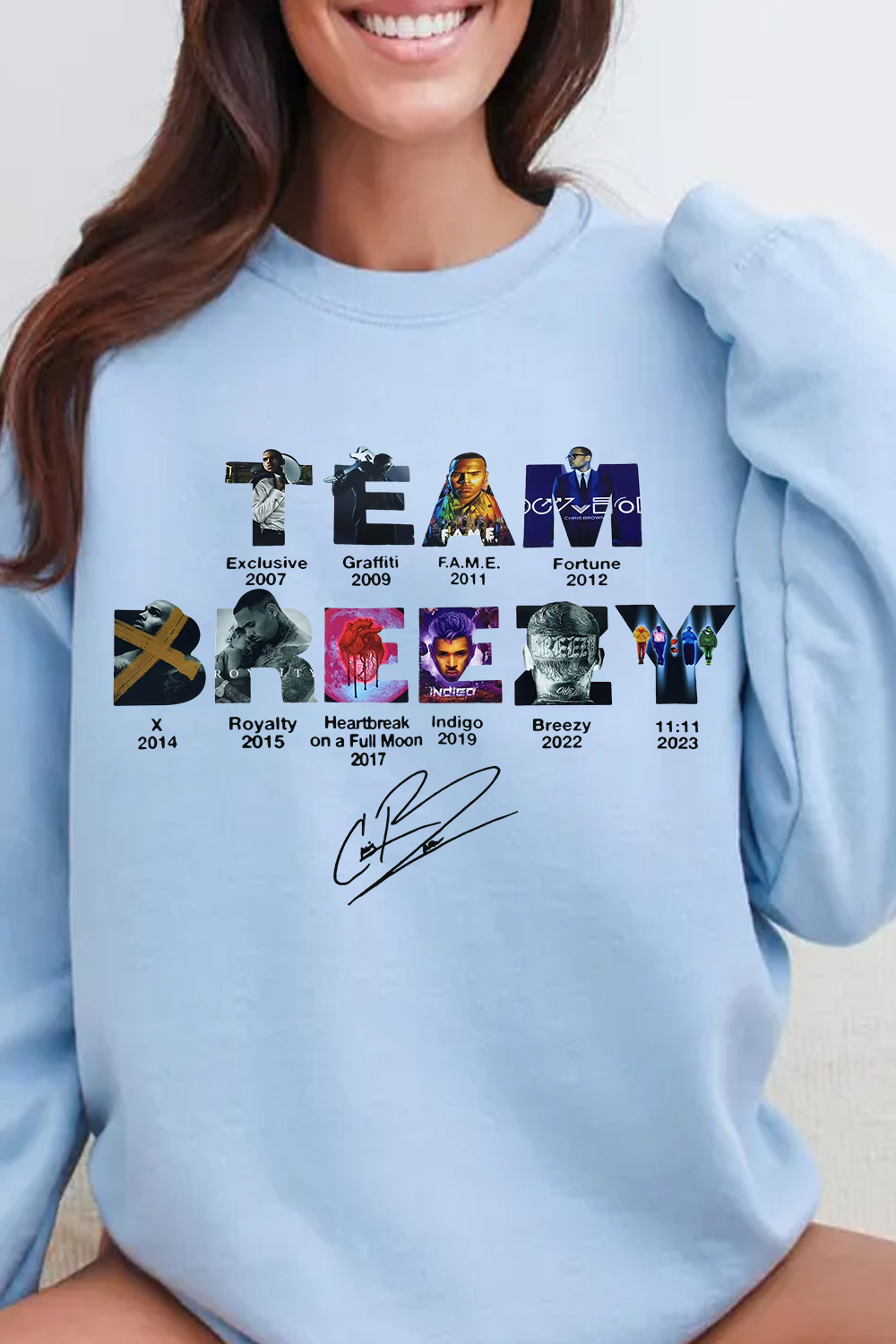 Team Breezy Chris Brown Album Sweatshirt For Women