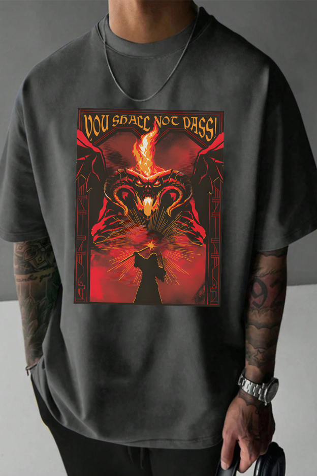 Fire and shadow clash LOTR Tee For men