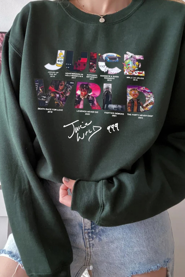 juice wrld round neck women's sweatshirt