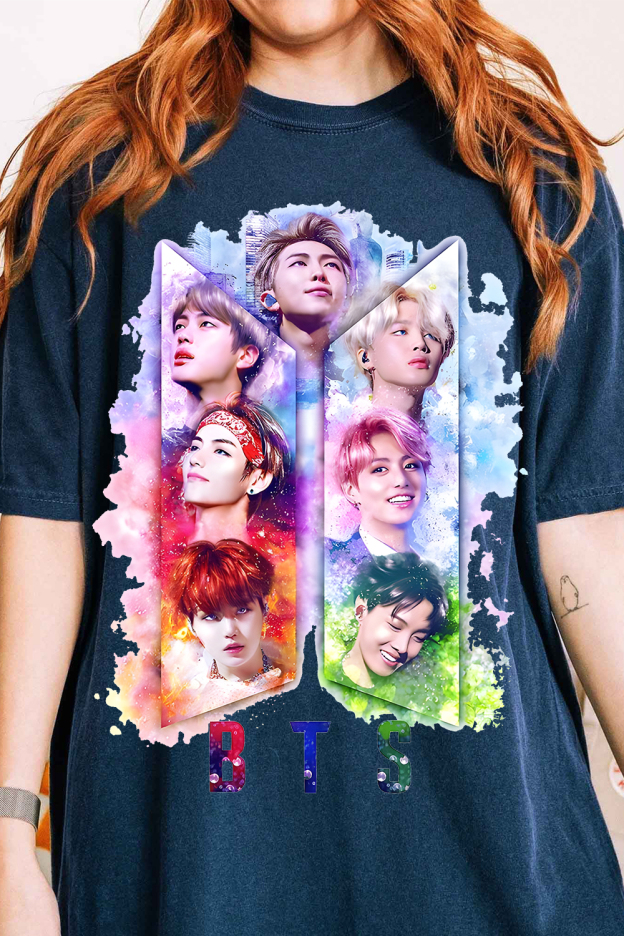 BTS Personalized Colorful Printed Tee