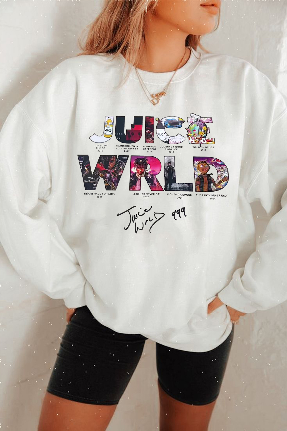 juice wrld round neck women's sweatshirt