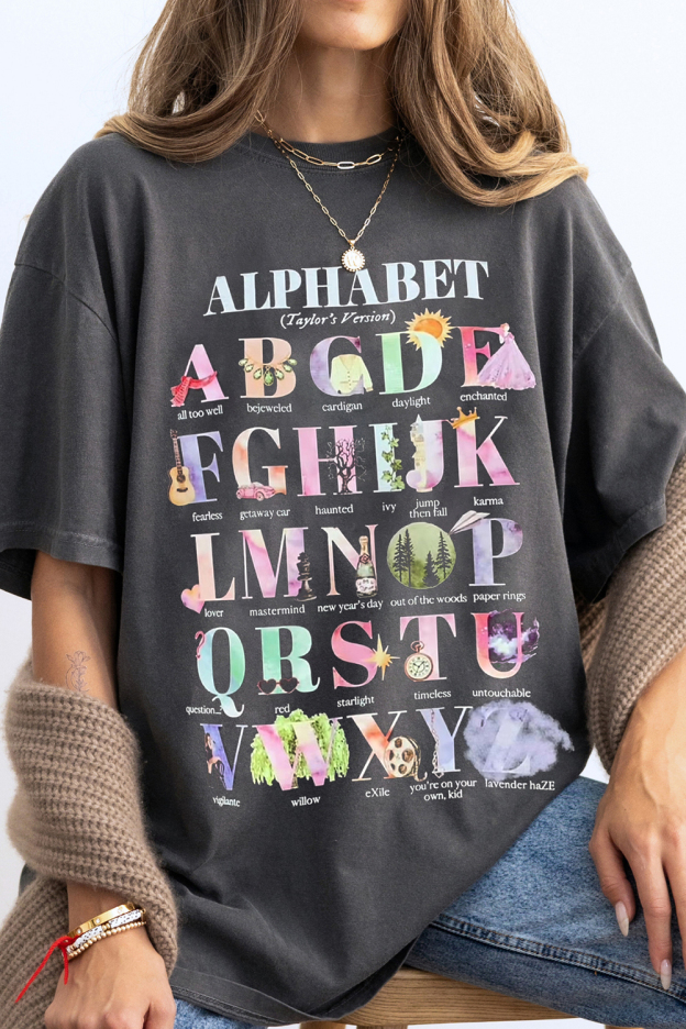 T S Swiftie Alphabet T-Shirt