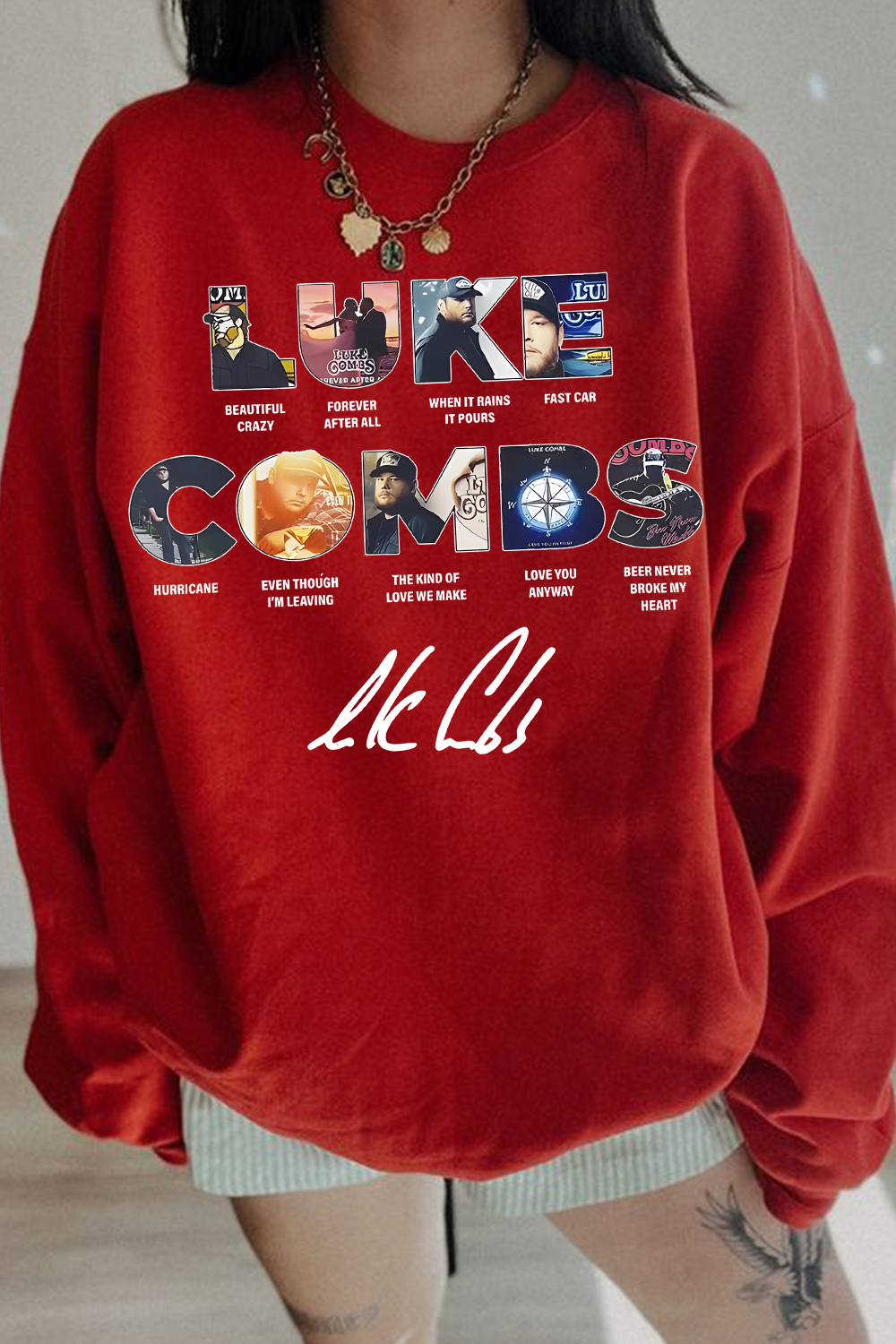 Luke Combs Women Long-Sleeved Sweatshirt