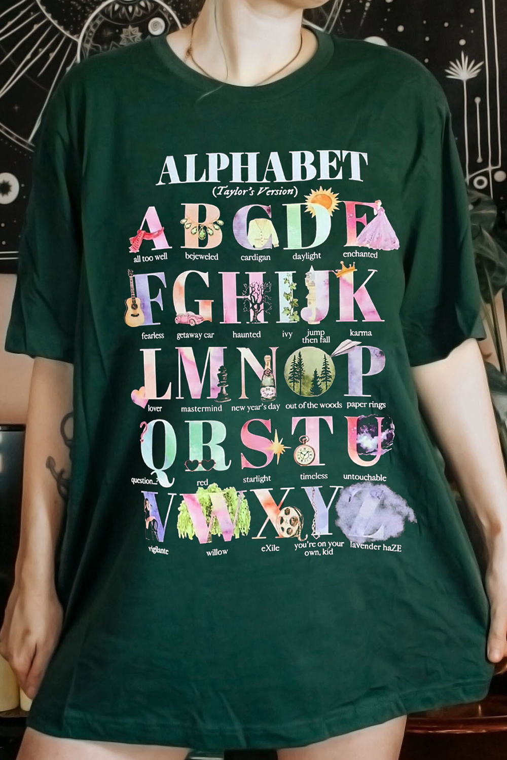 T S Swiftie Alphabet T-Shirt