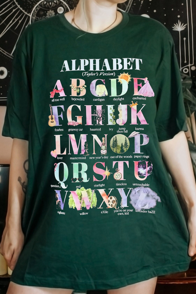 T S Swiftie Alphabet T-Shirt