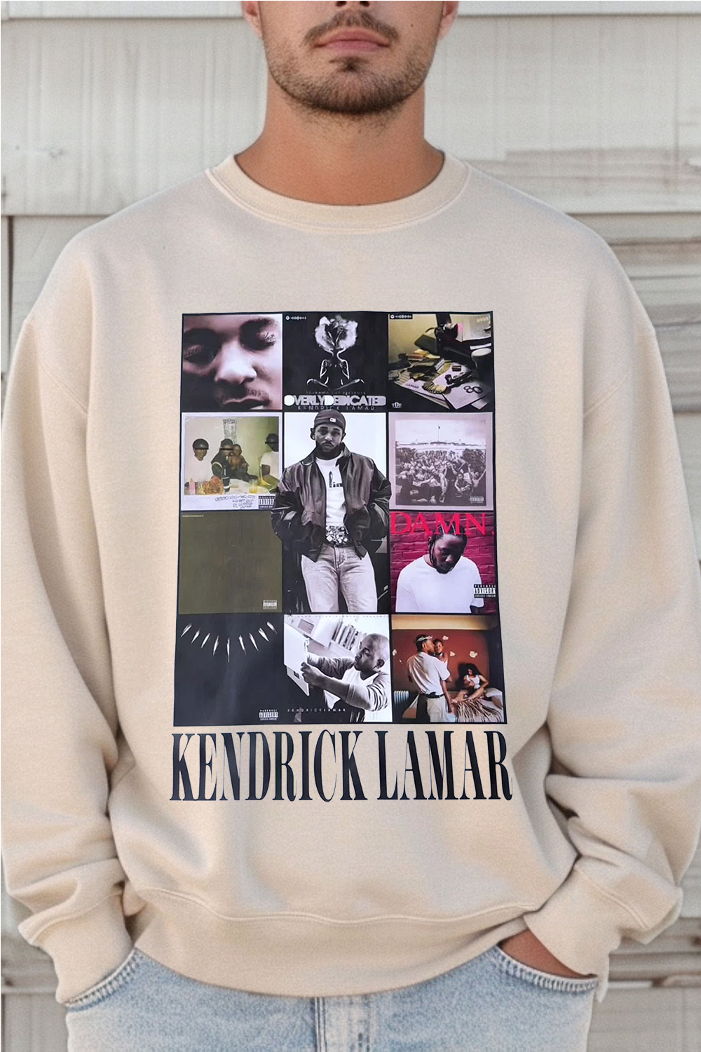 kendrick lamar men's crew neck sweatshirt