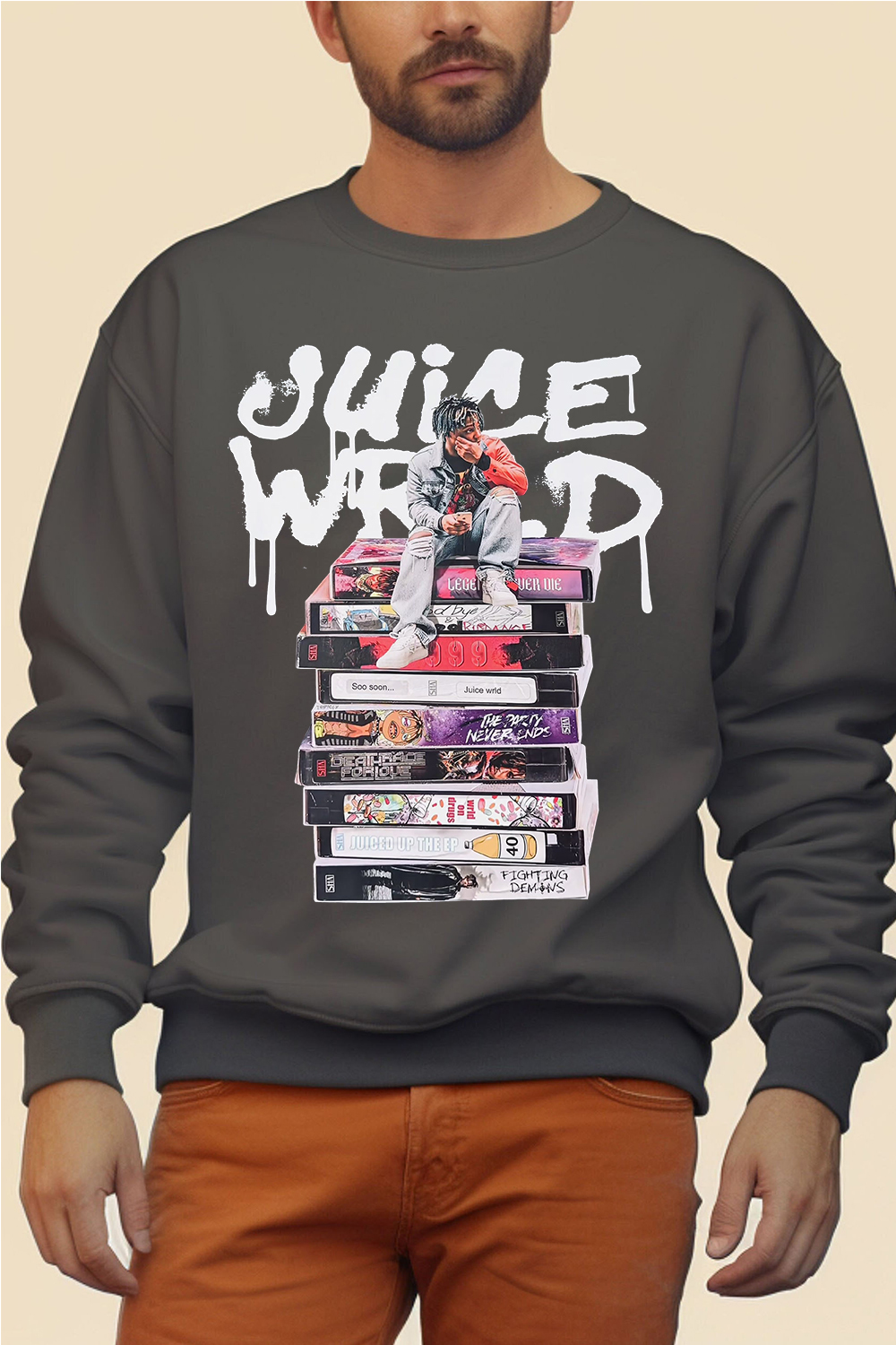 Juicewrld long sleeve round neck men's sweatshirt