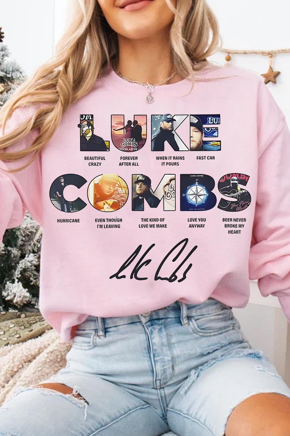 Luke Combs Women Long-Sleeved Sweatshirt