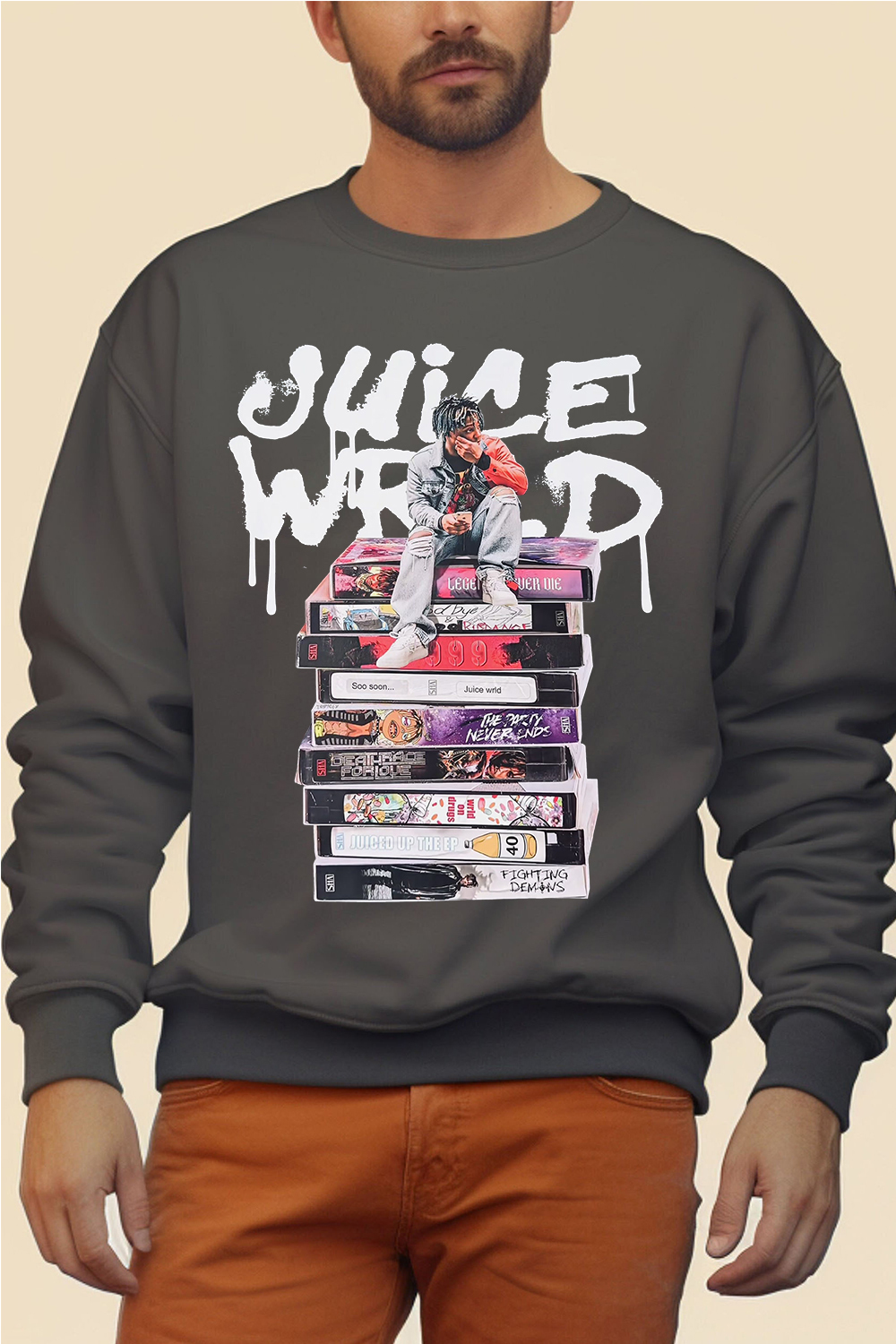 Juicewrld long sleeve round neck men's sweatshirt