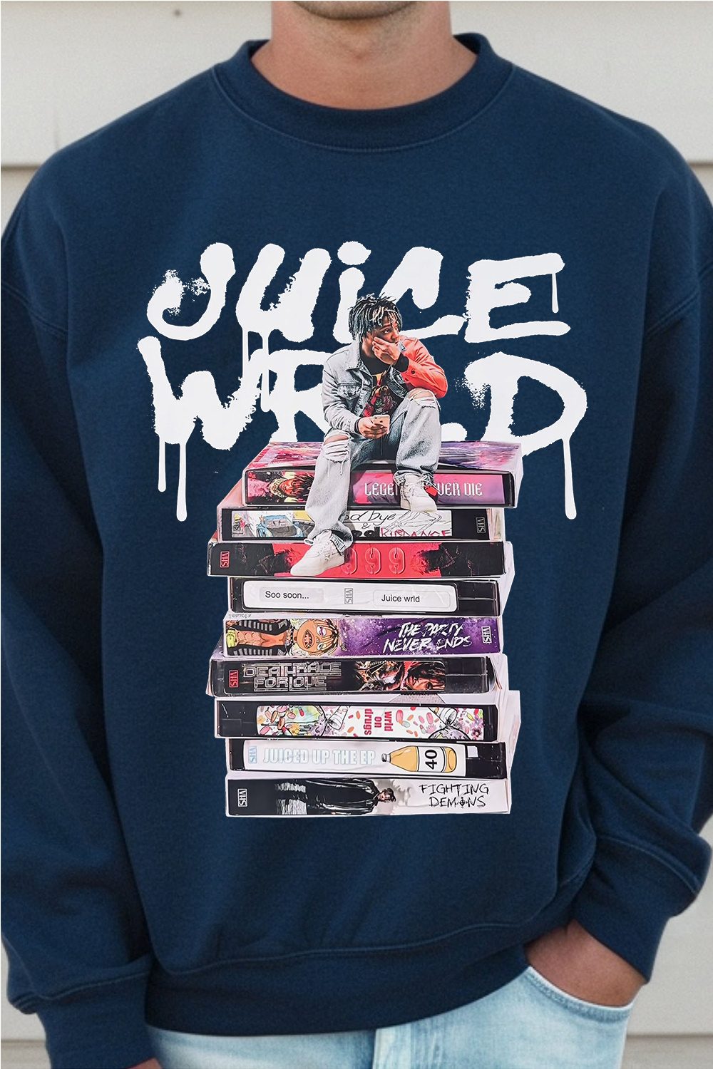 Juicewrld long sleeve round neck men's sweatshirt