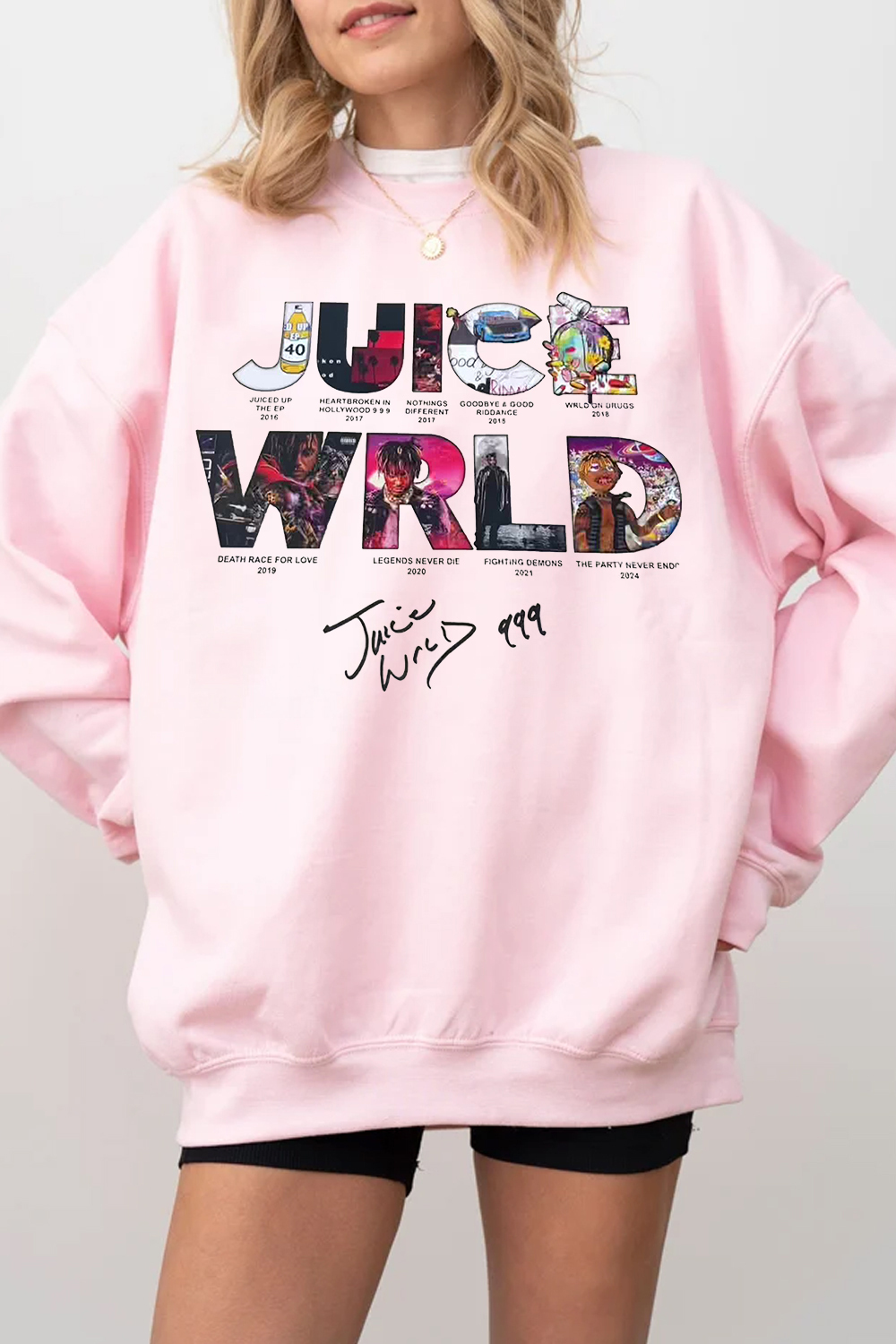 juice wrld round neck women's sweatshirt