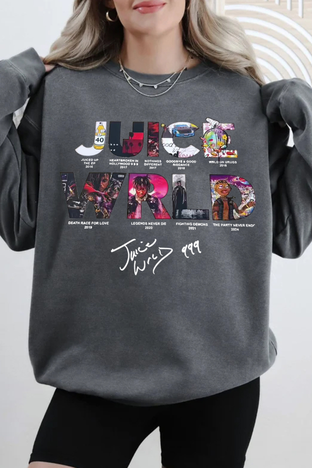 juice wrld round neck women's sweatshirt