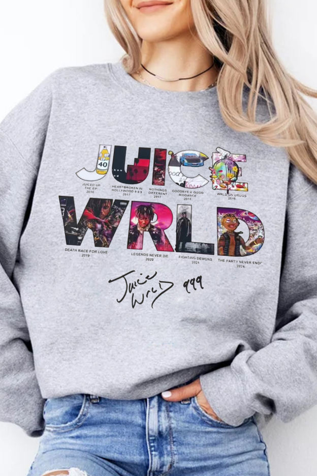 juice wrld round neck women's sweatshirt