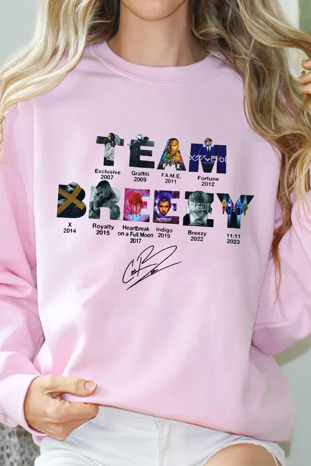 Team Breezy Chris Brown Album Sweatshirt For Women