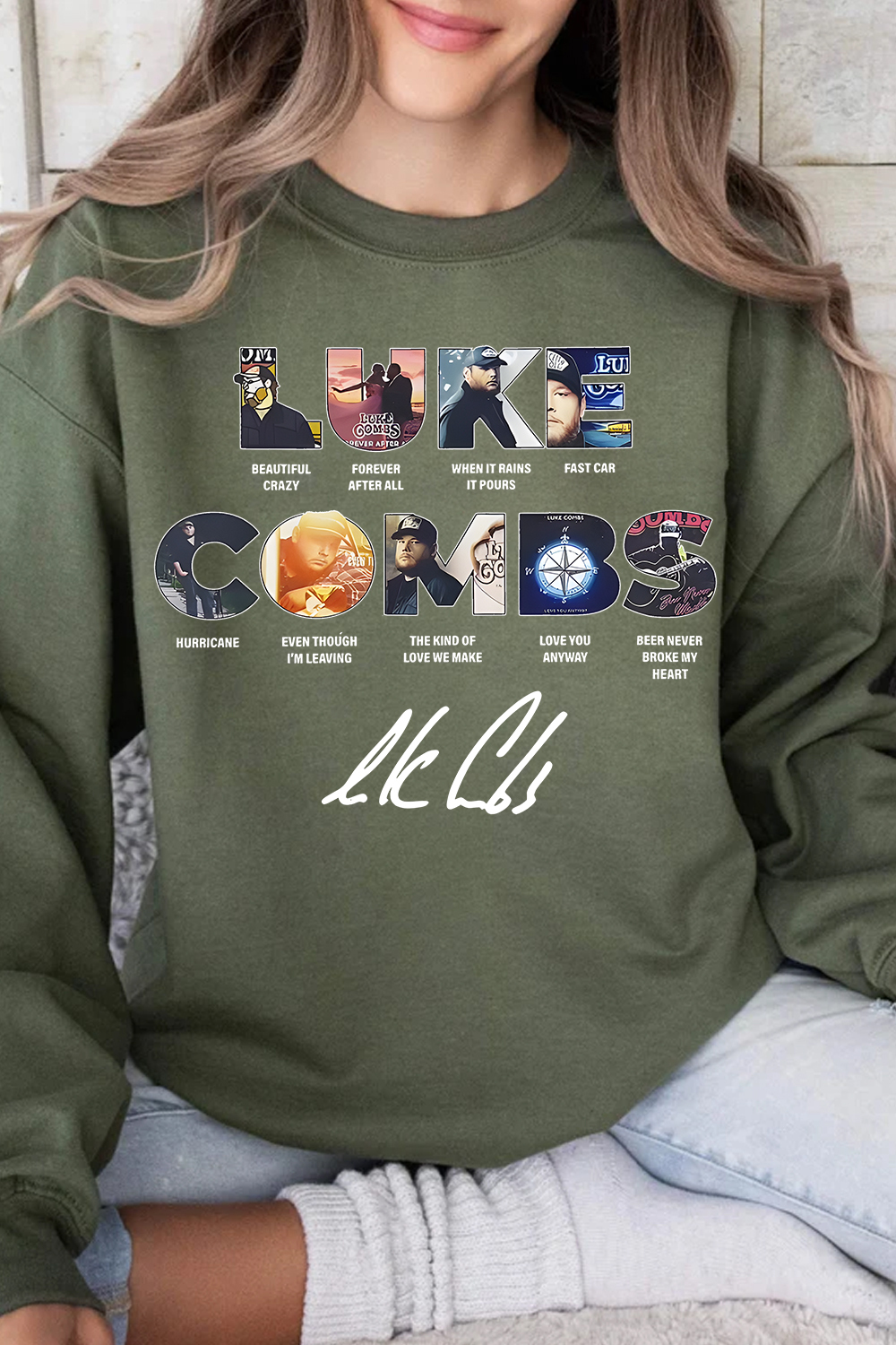 Luke Combs Women Long-Sleeved Sweatshirt