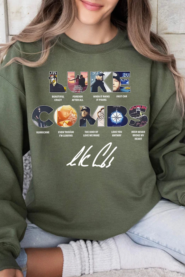 Luke Combs Women Long-Sleeved Sweatshirt