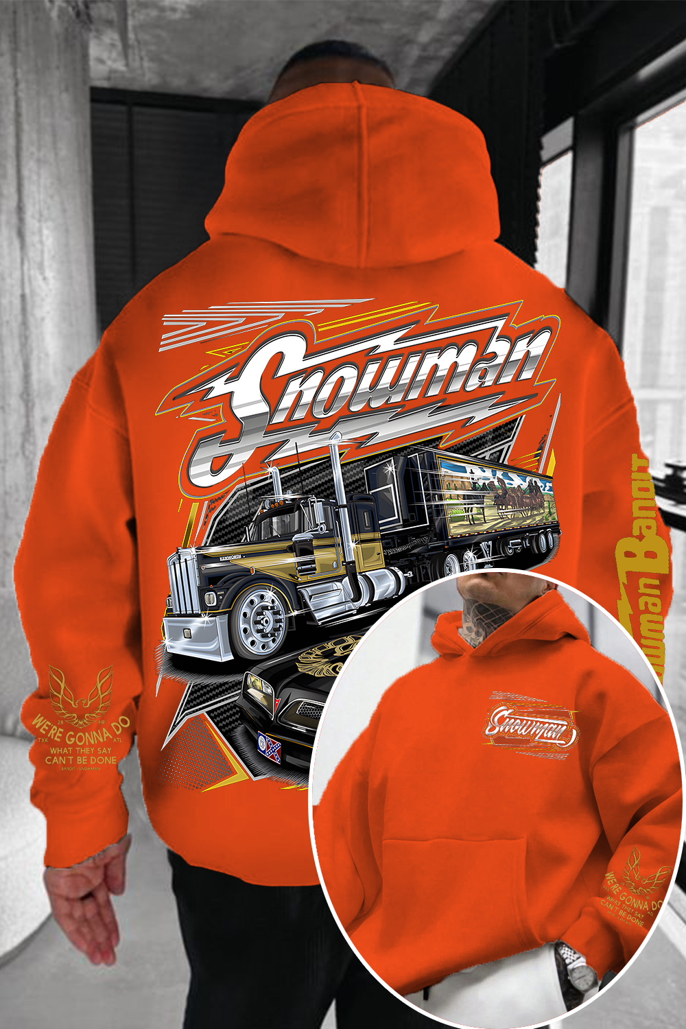 Snowman C.B. Radio Trucker Hoodie – Smokey and The Bandit 2-Side Movie Pullover