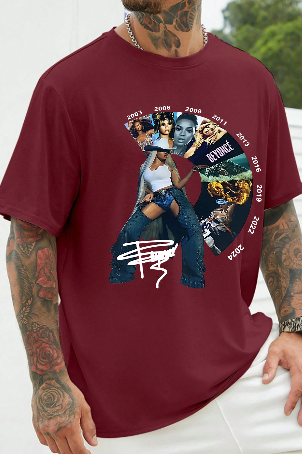 Beyoncé Carter Cowboy Tour Album Tee For Men