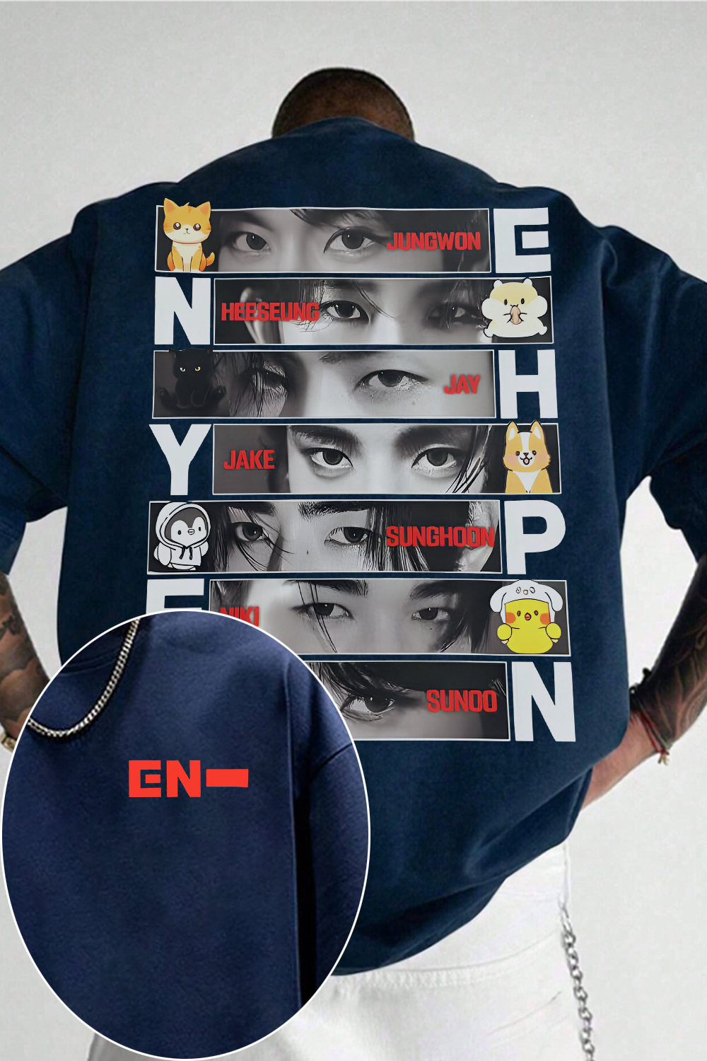 Enhypen 2-Side Fans Shirt For Men