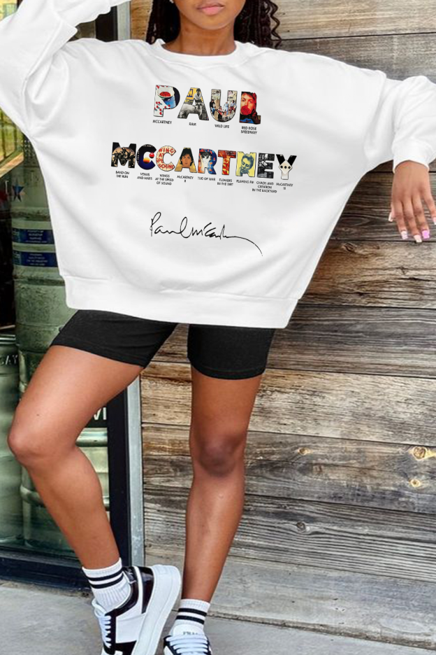 Paul Mccartney Print Women Sweatshirt