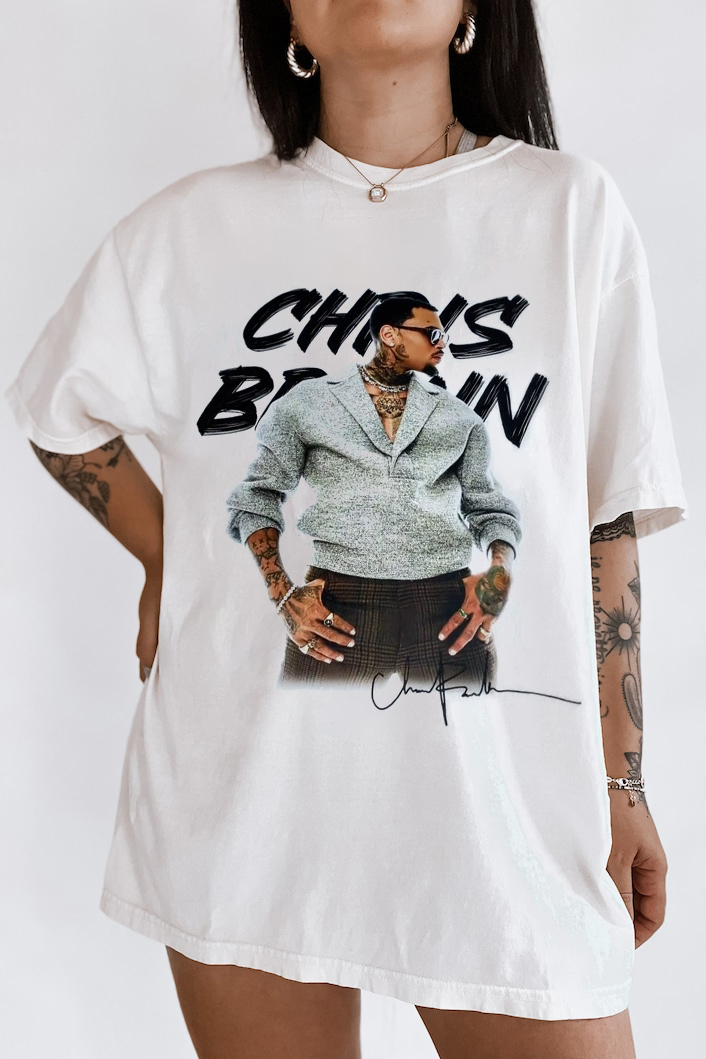 Chris Brown Graphic T-Shirt Women Tees