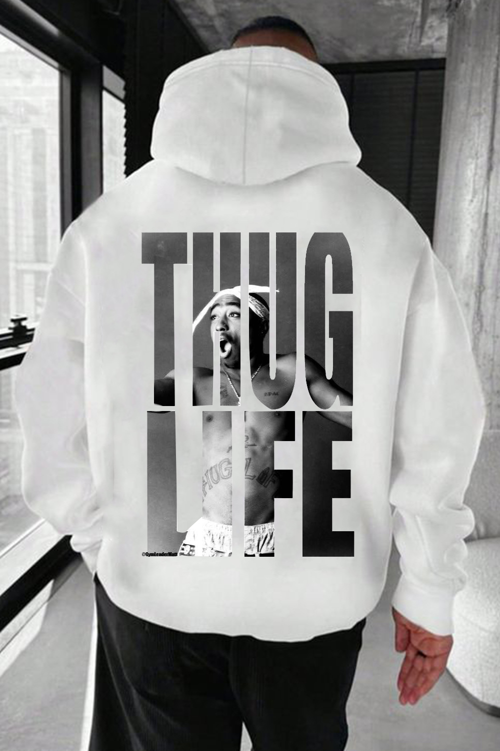 Casual Hooded Sweatshirt With Creative Star Letters Print On The Back