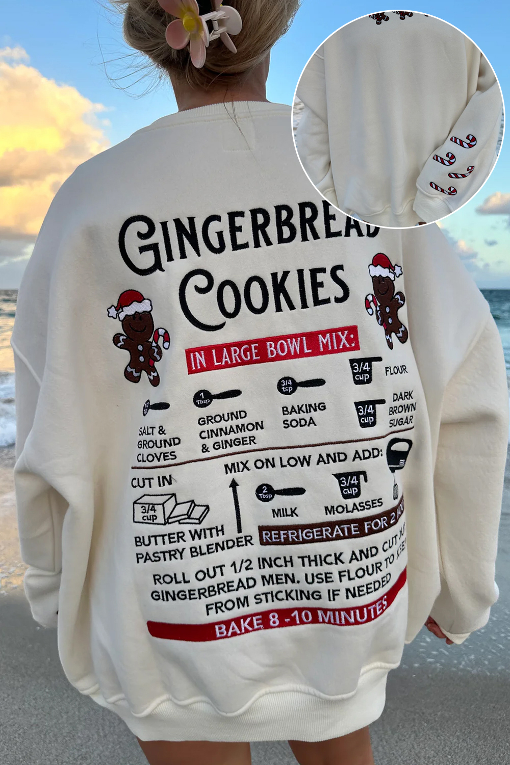 Cartoon Christmas Personalized Printed Round Neck Long Sleeve Sweatshirt